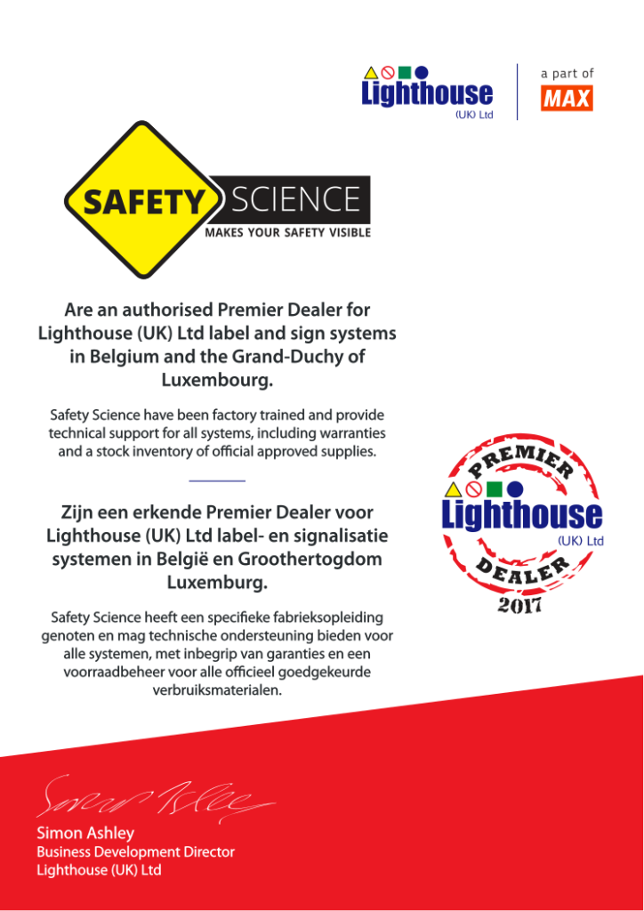 Safety Science Premier Dealer Certificate 2017